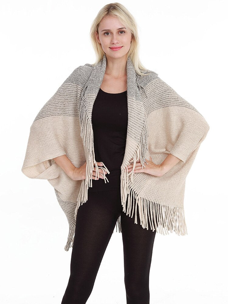 châle poncho élégant