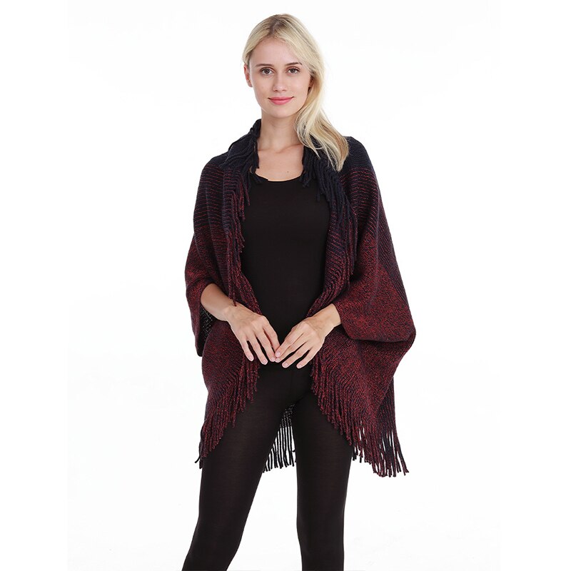 châle poncho femme