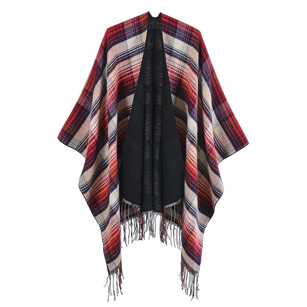 tenue stylée châle poncho femme