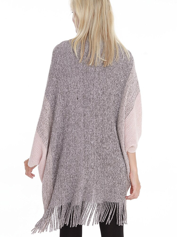 châle poncho mi-cuisse
