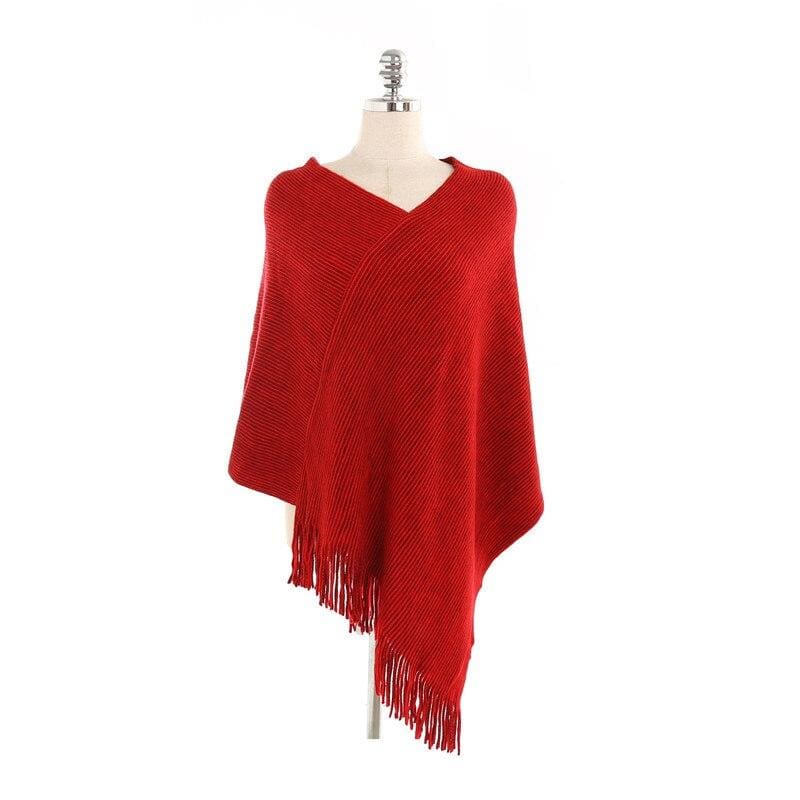gilet poncho à franges