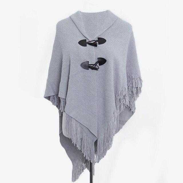 gilet poncho multicolore