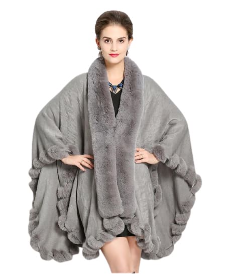 manteau mi-cuisse en fausse fourrure