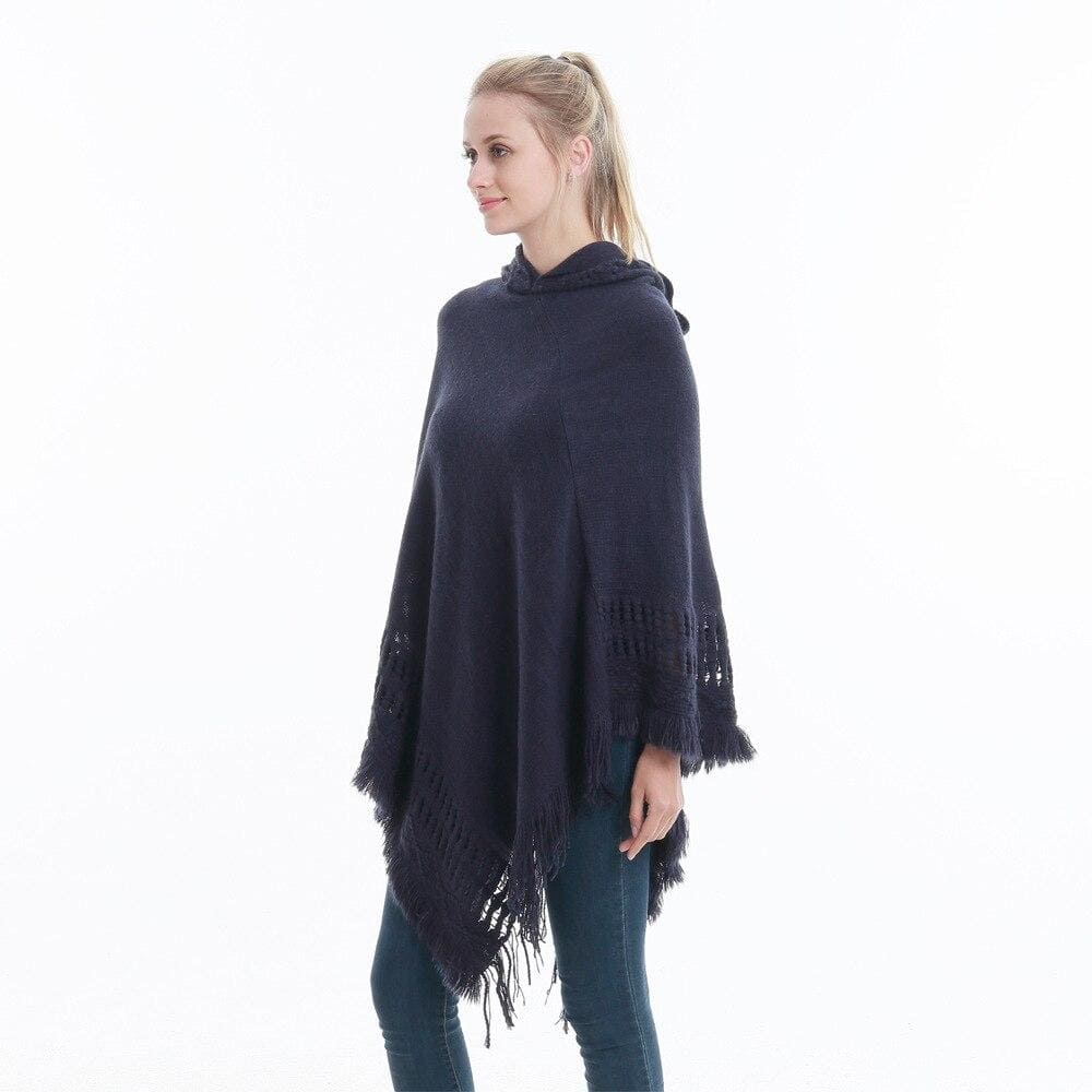 poncho stylé capuche