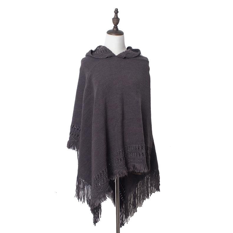 poncho taille unique capuche