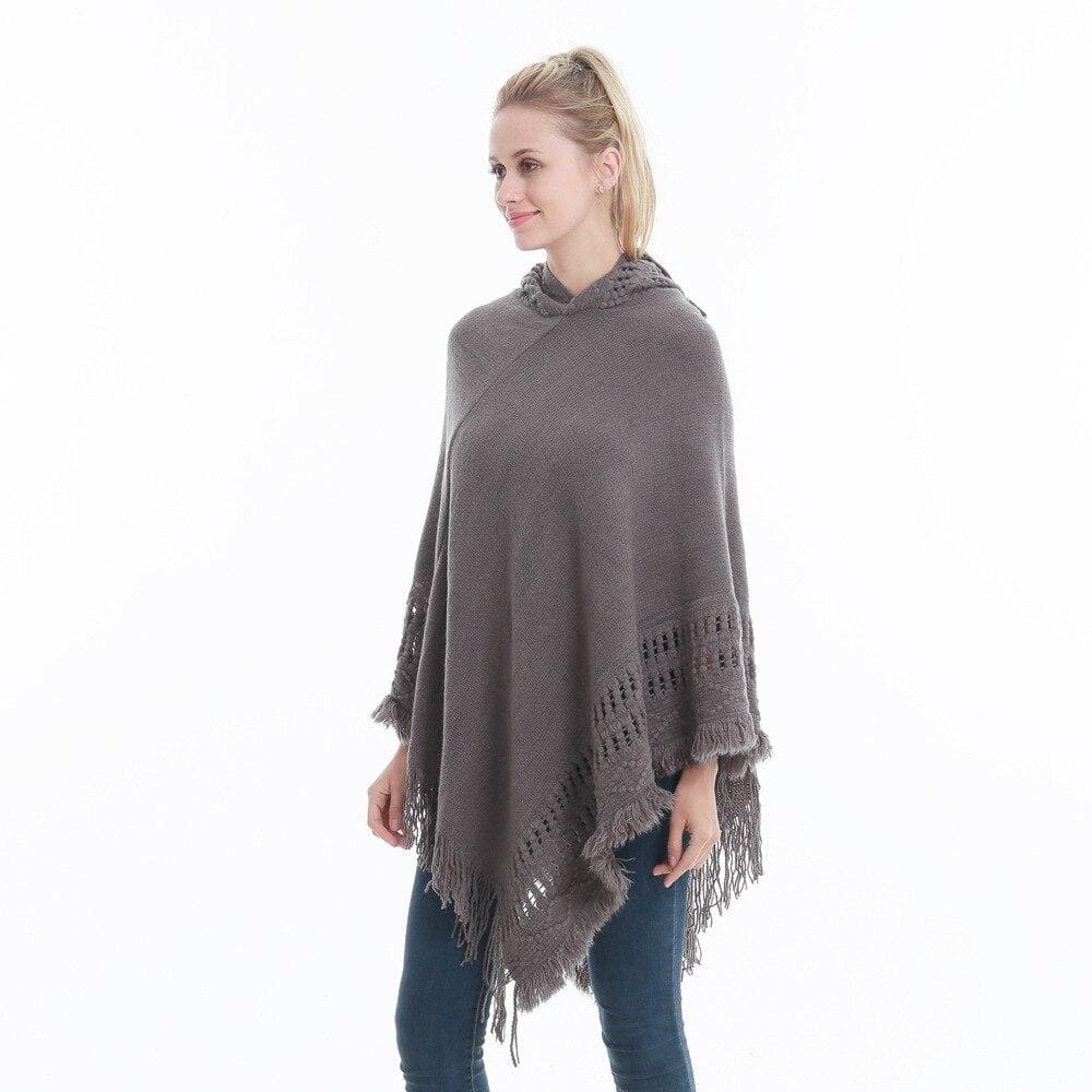 poncho coloré femme