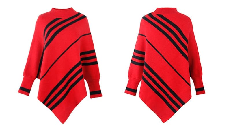 poncho doux avec manche