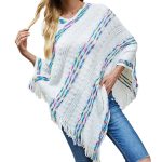 poncho blanc élégant