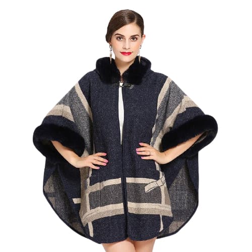 chaleur poncho capuche