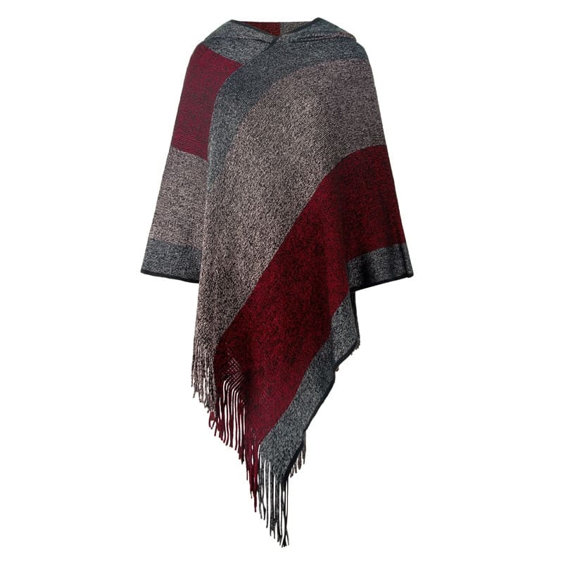 look bohème poncho capuche