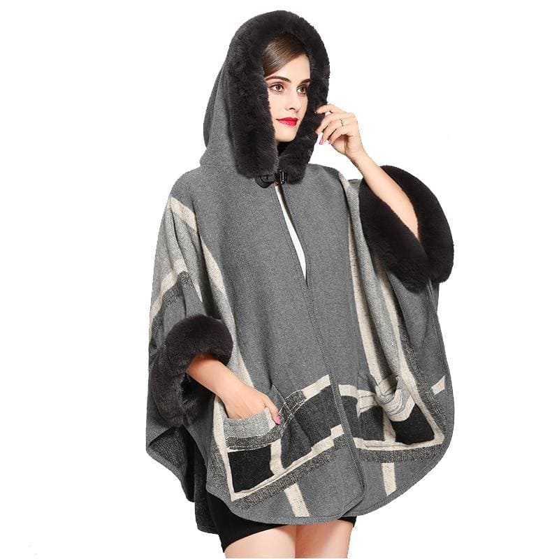 poncho avec capuche