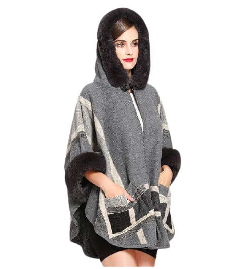 poncho mi-saison stylé