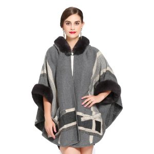 poncho capuche élégant
