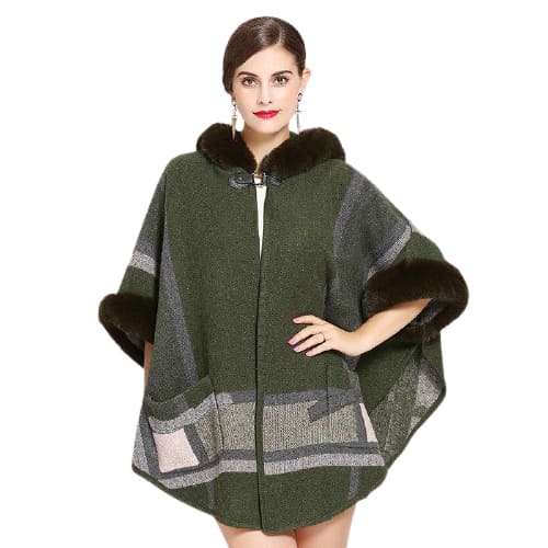 poncho capuche fashion