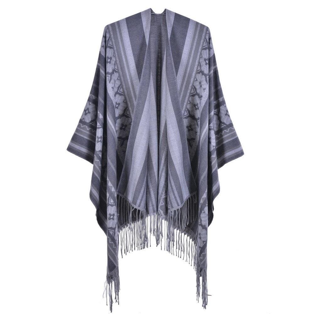 poncho à franges mode