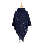 poncho col boule élégant