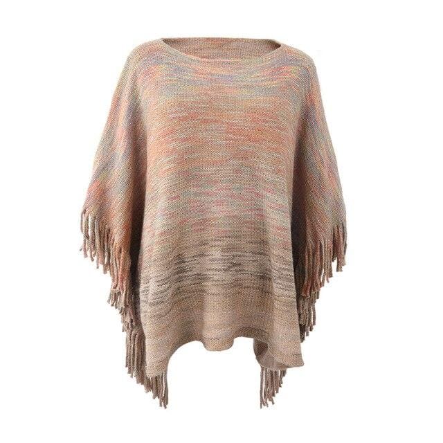 élégant poncho court femme