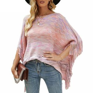poncho court pour femme