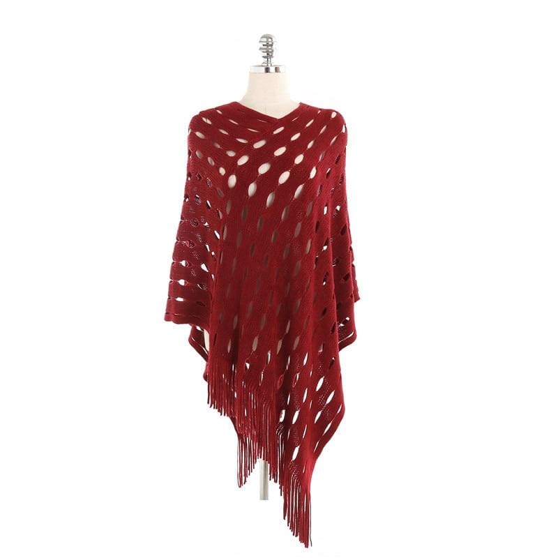 poncho coloré femme