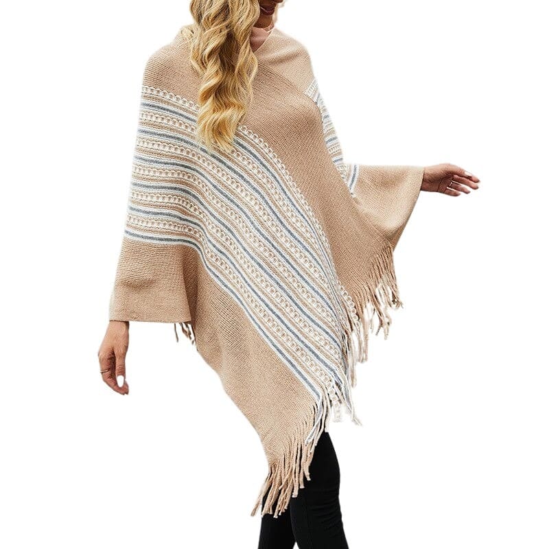 élégant poncho beige