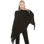 poncho noir moderne