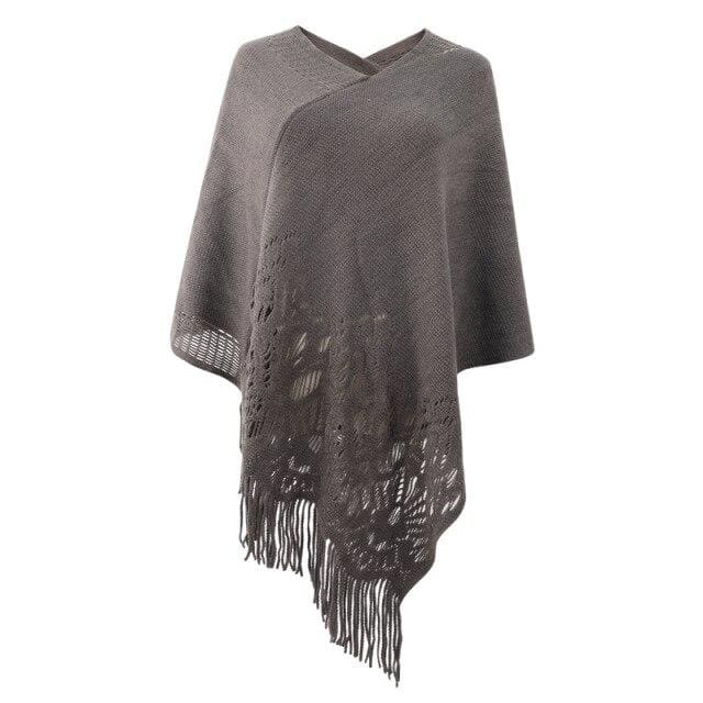 poncho à encolure dégagée