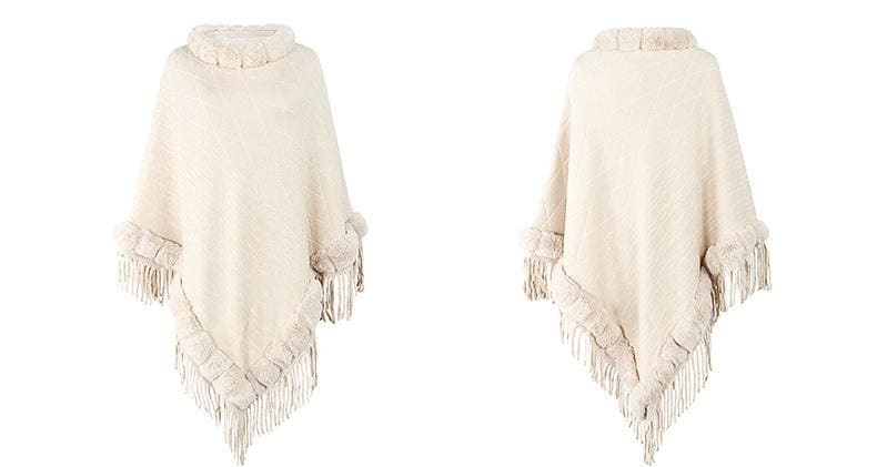 poncho chaud pour l'hiver
