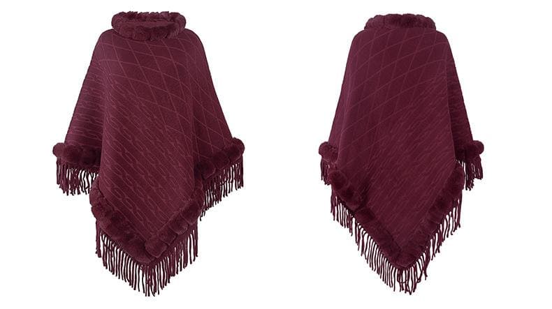 poncho hiver tendance