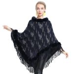 poncho hiver femme en fausse fourrure