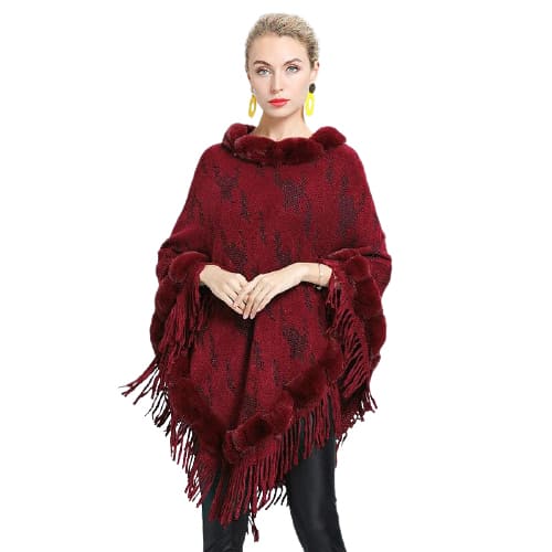 poncho d'hiver tendance