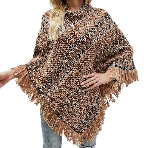 poncho mexicain femme