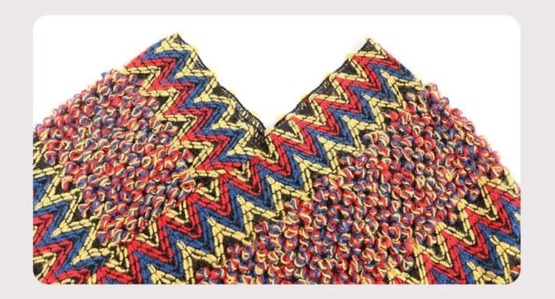 poncho à franges femme