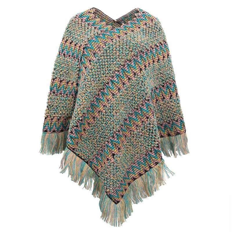 poncho en acrylique