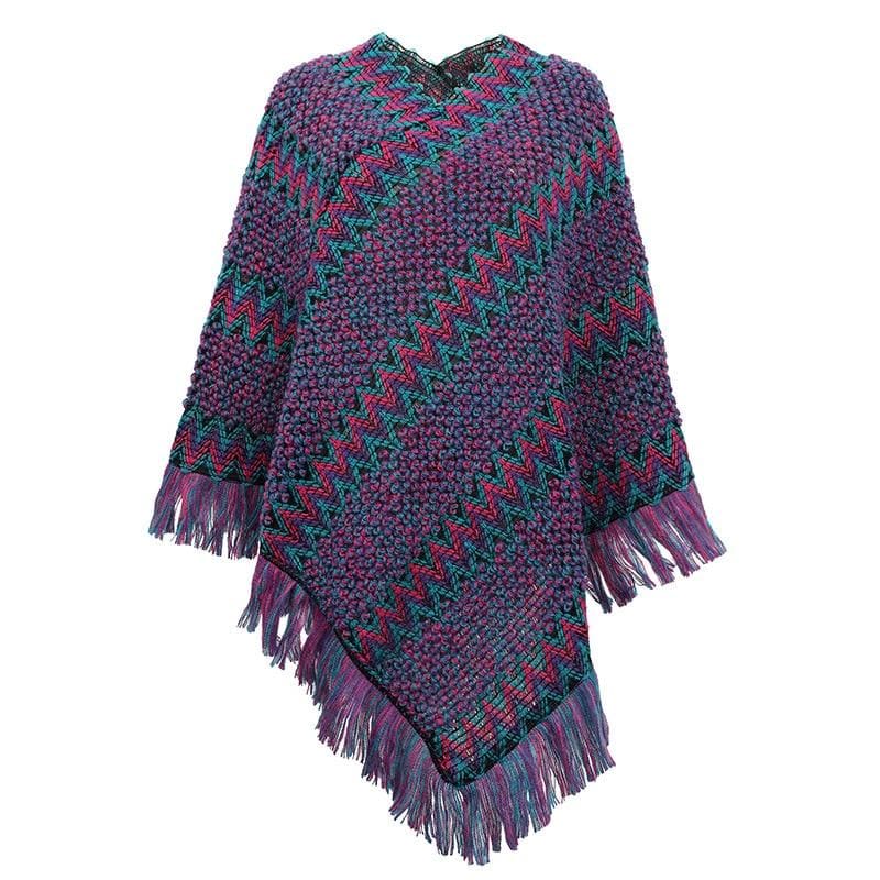 poncho chaleureux femme