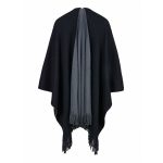 poncho noir élégant pour femme