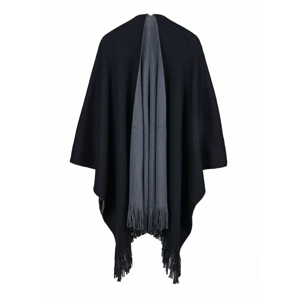 poncho noir élégant pour femme