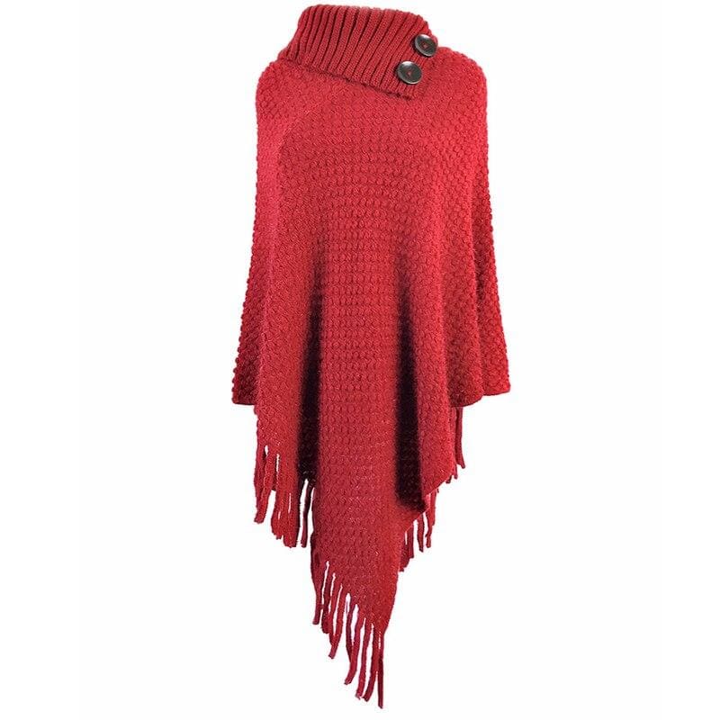 poncho pull féminin